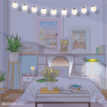 Load image into Gallery viewer, ART PRINT "STAY IN BED-NIGHT" AP005