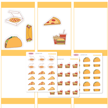 Load image into Gallery viewer, PIZZA HAMBURGER HAPPY MEAL TACO PLANNER STICKERS SD0008~SD0010