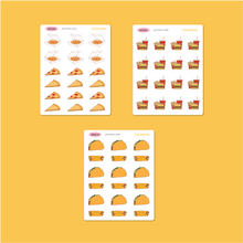Load image into Gallery viewer, PIZZA HAMBURGER HAPPY MEAL TACO PLANNER STICKERS SD0008~SD0010